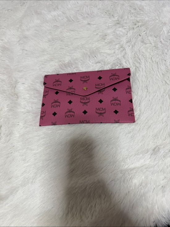 MCM Handbags - MCM Pink Logo Envelope Clutch